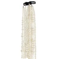 Peignes décoratifs, perle de plastique, styles différents pour le choix & à fils multiples, blanc, 500mm, Vendu par brin