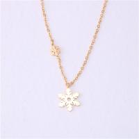 Titanium Steel Jewelry Necklace, with 1.57 inch extender chain, gold color plated, for woman, metallic color plated, 12mm Approx 16.73 Inch 