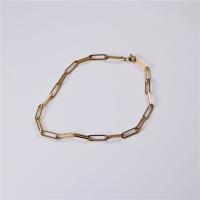 Fashion Choker Necklace, Titanium Steel, gold color plated, for woman, metallic color plated, 6mm Approx 15.75 Inch 