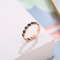 Titanium Steel Finger Ring, fashion jewelry, black 