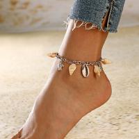 Zinc Alloy Anklet, with Shell, plated, fashion jewelry & for woman, nickel, lead & cadmium free 