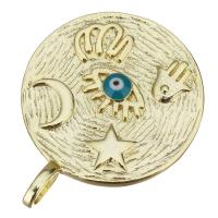 Fashion Evil Eye Pendant, Brass, plated, fashion jewelry & DIY nickel, lead & cadmium free Approx 