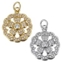 Cubic Zirconia Micro Pave Brass Pendant, plated, fashion jewelry & DIY & with cubic zirconia nickel, lead & cadmium free Approx 3.5mm 