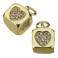 Cubic Zirconia Micro Pave Brass Pendant, plated, fashion jewelry & DIY & with cubic zirconia, nickel, lead & cadmium free Approx 3.5mm 