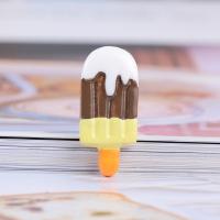 Resin Hair Accessories DIY Findings, with Plastic, Ice Cream, epoxy gel 29*12mm 