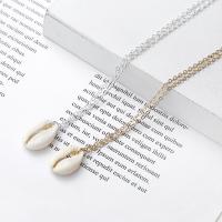 Shell Zinc Alloy Necklace, with Shell, plated, Adjustable & fashion jewelry & for woman nickel, lead & cadmium free, 21cm-50cm 