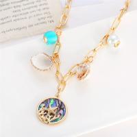 Shell Zinc Alloy Necklace, with Shell, plated, fashion jewelry & for woman, nickel, lead & cadmium free 