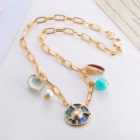 Shell Zinc Alloy Necklace, with Shell, plated, fashion jewelry & for woman, nickel, lead & cadmium free 