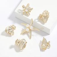 Hair Claw Clips, Zinc Alloy, with Plastic Pearl, plated, fashion jewelry & for woman nickel, lead & cadmium free 