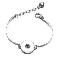 Fashion Zinc Alloy Bracelets, fashion jewelry & for woman, silver color, 18mm 