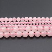 Natürliche Rosenquarz Perlen, rund, poliert, DIY & verschiedene Größen vorhanden, Rosa, Länge:ca. 15.4 ZollInch, 2SträngeStrang/Tasche, verkauft von Tasche