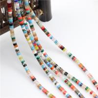 Perles de pierre gemme mixte, Plat rond, poli, DIY, couleurs mélangées Environ 15.4 pouce  Vendu par sac
