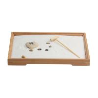Fibreboard mit mittlerer Dichte Zen Sandbox Ornament, Quadrat, Halbhandgefertigt, für Zuhause und Büro, 280x190x26mm, verkauft von PC