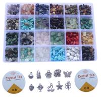 Mixed Gemstone Beads, Natural Stone, Chips, stoving varnish, DIY & 24 cells 