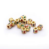 Messing Rohr Perlen, goldfarben plattiert, DIY, 5x5mm, 50PCs/Tasche, verkauft von Tasche