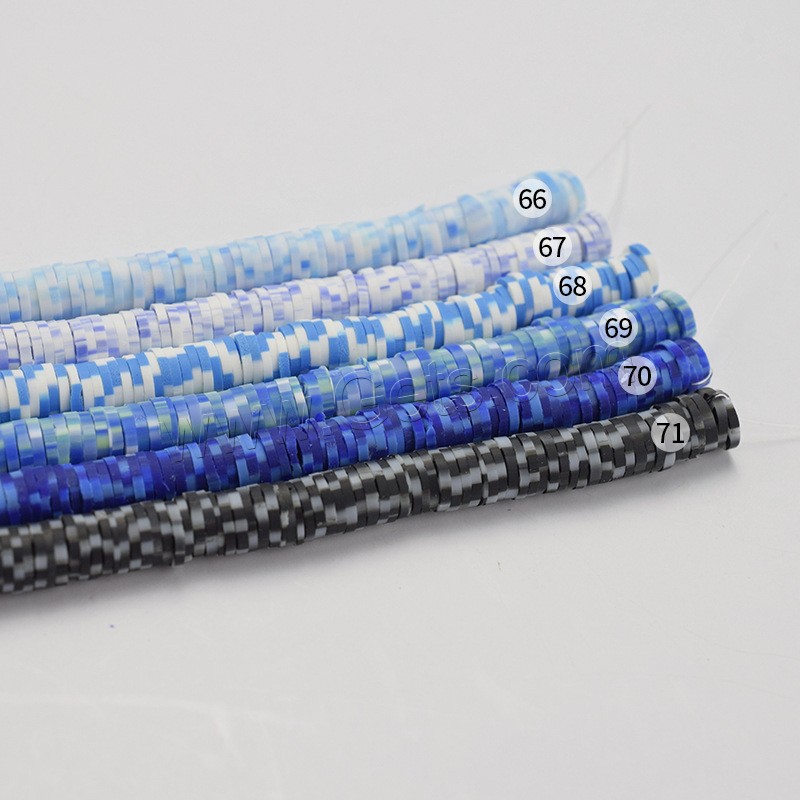 Rondelle Polymer Clay Perlen, Polymer Ton, DIY & verschiedene Größen vorhanden, keine, Länge:15.7 ZollInch, 10SträngeStrang/Tasche, verkauft von Tasche