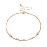 Fashion Choker Necklace, Zinc Alloy, with Iron, with 3.9 inch extender chain, plated, micro pave cubic zirconia & for woman Approx 12.2 Inch 
