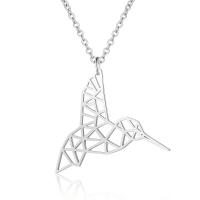 Titanium Steel Jewelry Necklace, Bird, plated, for woman & hollow Approx 17.7 Inch 