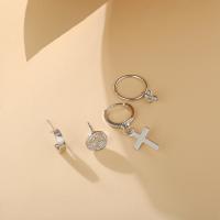 Zinc Alloy Stud Earring Set, Stud Earring, plated, 4 pieces & fashion jewelry & for woman, nickel, lead & cadmium free 