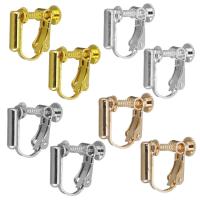 Brass Clip On Earring Finding, plated, fashion jewelry & for woman nickel, lead & cadmium free 
