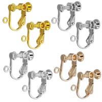 Brass Clip On Earring Finding, plated, fashion jewelry & for woman nickel, lead & cadmium free Approx 1.5mm 
