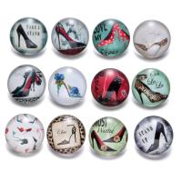 Glass Snap Button, fashion jewelry & for woman, 18mm 