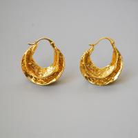 Brass Lever Back Earring, real gold plated, fashion jewelry & for woman, metallic color plated, 25mm 