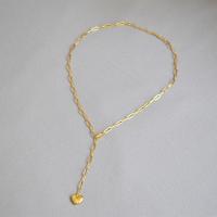 Ожерелье ручной латунные, Латунь, плакирован золотом, разные стили для выбора & Женский, плакирование металлическим цветом, 10mm, длина:Приблизительно 19.68 дюймовый, продается Strand
