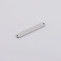 Stainless Steel Connector Bar, Rectangle, polished, DIY & double-hole 40*6mm 