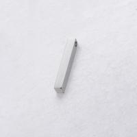 Stainless Steel Jewelry Charm, Rectangle, polished, DIY 28*4mm Approx 2.3mm 