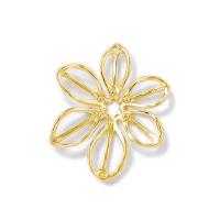 Brass Flower Pendants, Mini & DIY, gold Approx 1mm 