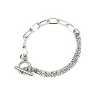 Titanium Steel Bracelet & Bangle, polished, Unisex metallic color plated, 3mm,6mm 