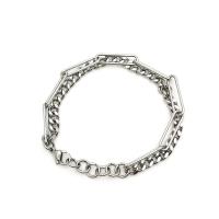 Titanium Steel Bracelet & Bangle, polished, Unisex metallic color plated, 5mm 