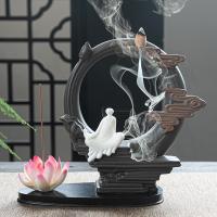 Incense Smoke Flow Backflow Holder Ceramic Incense Burner, Porcelain, handmade, for home and office & durable 