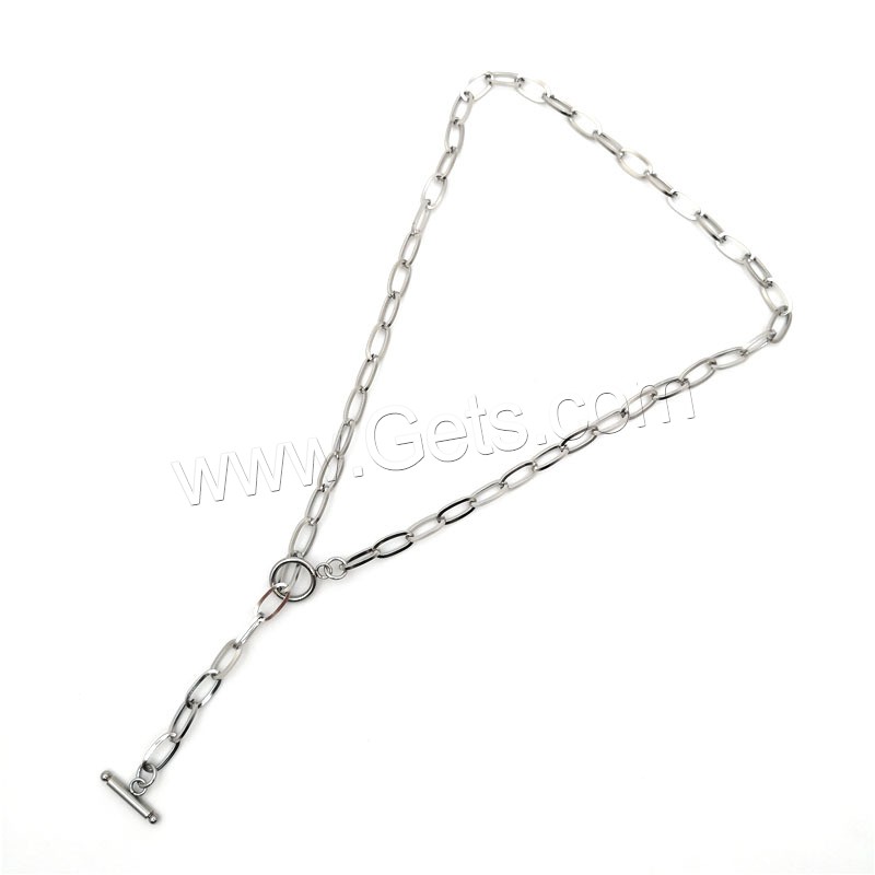 Titan Schmuck Halskette, Titanstahl, poliert, unisex & verschiedene Größen vorhanden, metallische Farbe plattiert, verkauft von Strang