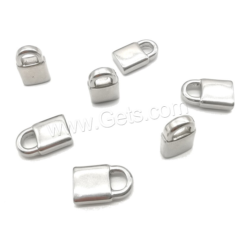 Stainless Steel Jewelry Charm, Lock, polished, DIY & different size for choice, metallic color plated, Sold By PC