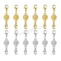 Zinc Alloy Magnetic Clasp, plated, DIY & with rhinestone 