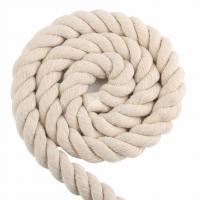 Cordón de algodón, Sostenible & Respirable & diverso tamaño para la opción, beige, Vendido por KG
