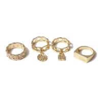 Zinc Set anillo de aleación, aleación de zinc, anillo de dedo, Joyería & para mujer & con diamantes de imitación, más colores para la opción, Vendido por Set
