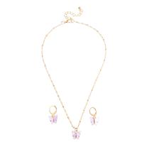 Fashion Zinc Alloy Jewelry Sets, earring & necklace, fashion jewelry & for woman 