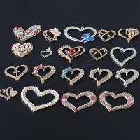 Mobile Phone DIY Decoration, Zinc Alloy, with Glass Pearl, Heart, plated & with rhinestone 
