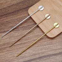 Hair Stick Findings, Brass, plated, DIY 128mm 