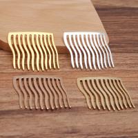 Decorative Hair Combs, Brass, plated, DIY 