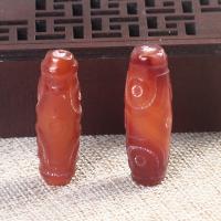 Натуральные тибетские бусины, тибетский агат, Цилиндрическая форма, DIY, красный продается PC