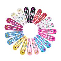 Hair Snap Clips, Zinc Alloy, stoving varnish & for children & enamel, mixed colors, 50mm 