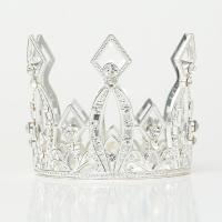 Bridal Tiaras, Metal Alloy, Crown, plated, with rhinestone & hollow 