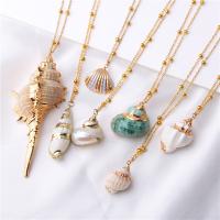 Shell Zinc Alloy Necklace, with Shell, plated, fashion jewelry & for woman nickel, lead & cadmium free, 21cm-50cm 