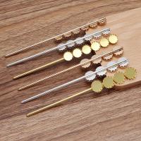 Hair Stick Findings, Brass, plated, DIY 128mm,3mm 