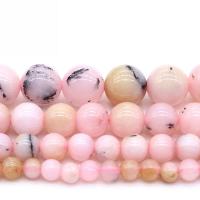 Pink Opal Beads, Round, polished, DIY pink Approx 15 Inch 