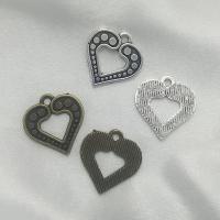 Zinc Alloy Heart Pendants, plated, DIY 18*17*1.3mm 
